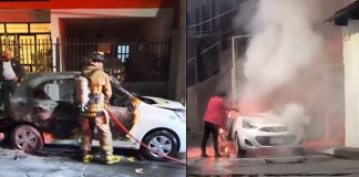 #VIDEOS // Criminales queman taxi en el Barrio Mágico de San Pedro, Uruapan