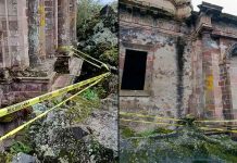 #VIDEO // A punto de colapsar: restringen paso en torre de la iglesia sepultada por el Paricutín en Michoacán