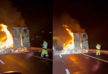 #VIDEO // Arde caja de tráiler en la autopista México-Guadalajara, en Maravatío