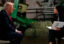 El presidente Donald Trump abandona entrevista tras preguntas sobre un fraude electoral