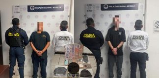 Policía Morelia detiene a dos hombres por presunto robo con violencia a comercio