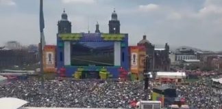 #VIDEO // La fiebre mundialista desborda el Zócalo; autoridades cierran el acceso