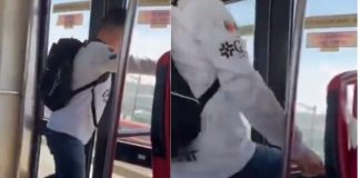 #VIDEO // Pasajero provoca destrozos tras exigir bajada fuera de zona permitida