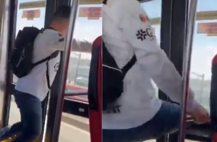 #VIDEO // Pasajero provoca destrozos tras exigir bajada fuera de zona permitida