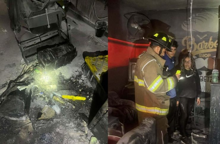 Sofocan incendio en barbería de Morelia; no hay lesionados