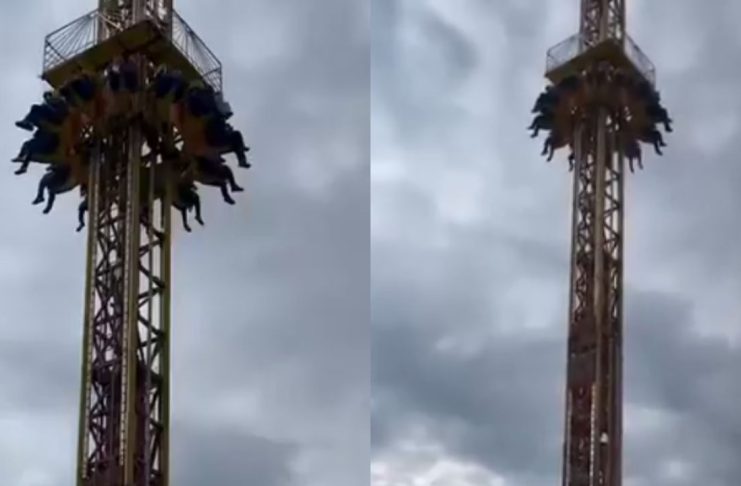 #VIDEO // Minutos de angustia en Chalco juego mecánico falla