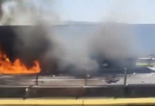 #VIDEO // Fatal choque e incendio paralizan la carretera rumbo a Guadalajara–Tepic