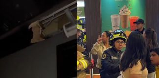 #VIDEO // Techo colapsa en cine y deja lesionada a una mujer embarazada