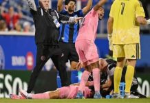 Germán Berterame es trasladado de urgencia tras brutal golpe en el CF Montréal vs Inter Miami