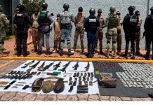 Fuerzas federales capturan a célula criminal en La Piedad y aseguran armamento en Parácuaro