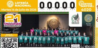 ¡A ganar con el Tri! Lotería Nacional lanza billete conmemorativo para el Mundial 2026