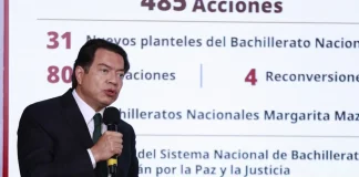 SEP proyecta invertir más de 58 mil millones de pesos en escuelas durante 2026; destaca avances del ciclo escolar