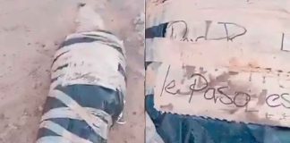 #VIDEO // Hallan cadáver embolsado y con mensaje en Tlajomulco; acusan que la policía tardó 10 horas en llegar