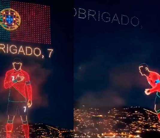 #VIDEO // Impresionante espectáculo de drones en Madeira despide a Cristiano Ronaldo tras su último Mundial