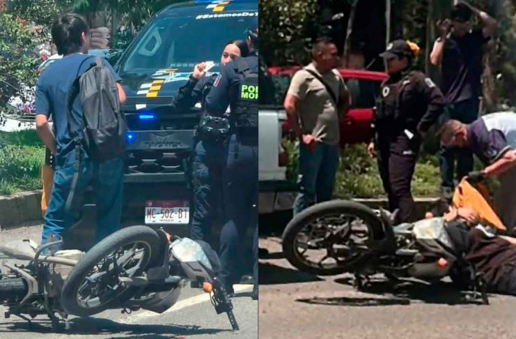 Motociclista choca contra camioneta en la avenida Madero Poniente de Morelia