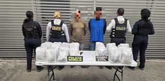 Policía Morelia detiene a dos sujetos por delitos contra la salud en Central Camionera