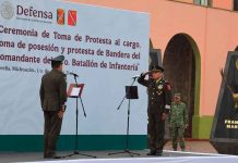 Rinde protesta nuevo comandante del 12/o Batallón de Infantería en Morelia