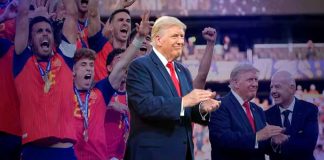 #VIDEO // Trump quiso aparecer en la foto del campeón y protagonizó un momento incómodo con España