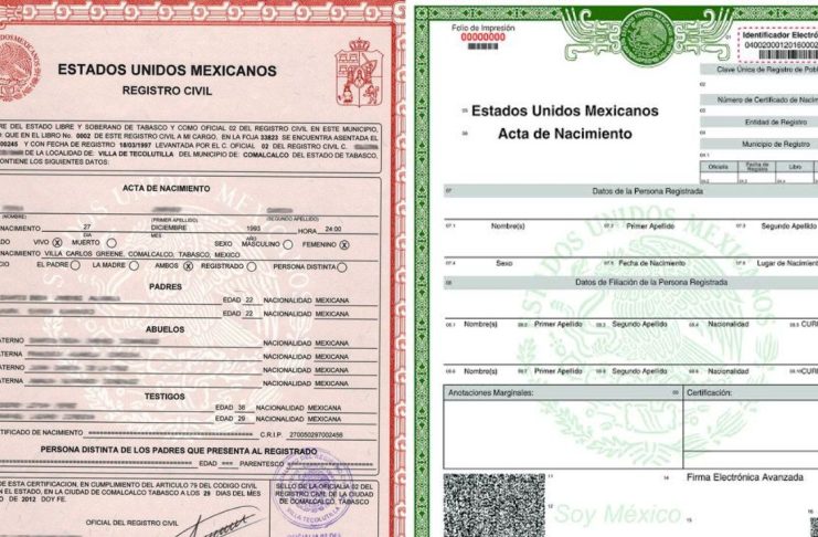 Esto significan los colores en tu acta de nacimiento y así puedes descargarla