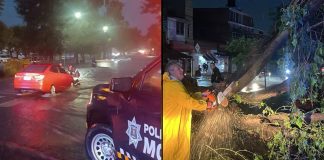 Ayuntamiento de Morelia despliega operativo para atender estragos por fuertes lluvias