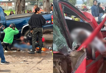 Brutal choque entre camionetas deja un muerto y 5 heridos, en la colonia San Francisco Uruapan