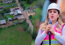 Dayana Pérez da inicio a la obra de mejoramiento del acceso al Panteón No. 3 en Salvador Escalante