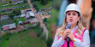 Dayana Pérez da inicio a la obra de mejoramiento del acceso al Panteón No. 3 en Salvador Escalante