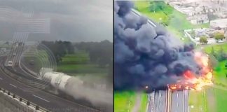 #VIDEOS // Fuerte explosión de pipa en carretera de Tlaxcala deja un muerto y un herido