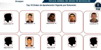 Presenta FGE top 20 de objetivos por homicidio y top 10 por extorsión en Uruapan