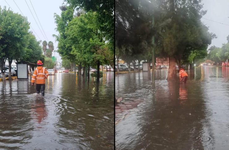 Fuertes lluvias causan encharcamientos en varias zonas de Morelia