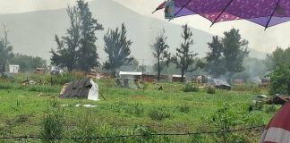 Vecinos de Tenencia Morelos y Revolución Social derriban chozas de presuntos invasores; interviene la GC