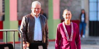 Ante Sheinbaum, destaca Bedolla avances del Plan Michoacán en seguridad, infraestructura y educación
