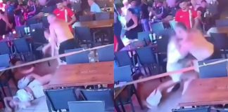 #VIDEO // Hombre golpea y deja incosiente a su esposa en un restaurante de Turquía