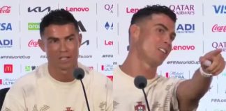 #VIDEO // “Sé que no te caigo bien”: Cristiano Ronaldo pelea con reportero previo al partido con España