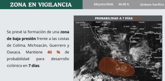 Conagua Michoacán mantiene atención en la costa michoacana ante posible canal de baja presión