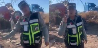 “No estoy haciendo rapiña, estoy esperando para agarrar”: elemento de la GN evita saqueo de tráiler