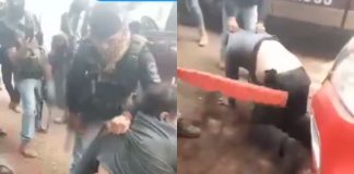 #VIDEO // Grupo criminal “tablea” a supuesto a policía estatal en Ario de Rosales