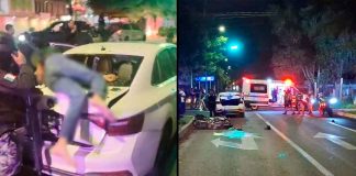 Graves dos motociclistas tras chocar contra un vehículo, en la colonia Morelos de Uruapan