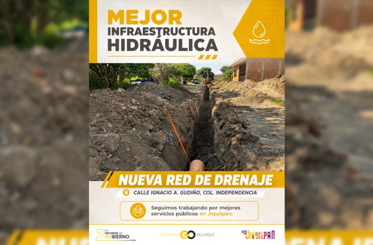 Jiquilpan fortalece su infraestructura hidráulica con nueva red de drenaje