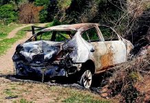 Persona calcinada es hallada dentro de un vehículo incendiado en la región de Nocupétaro