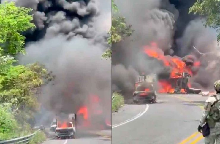 #VIDEO // Una pipa de combustible estalló en la carretera Iguala-Cuernavaca; reportan al menos 5 lesionados