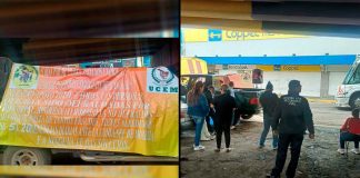 Clientes protestan por altos cobros de crédito frente a Coppel de Tres Puentes