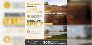 Se rehabilita la laguna ubicada en la comunidad de La Lagunita