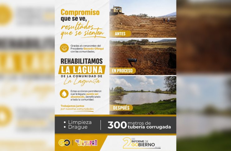 Se rehabilita la laguna ubicada en la comunidad de La Lagunita