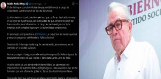 Rubén Rocha reaparece y asegura que sigue en Culiacán; niega tener protección federal