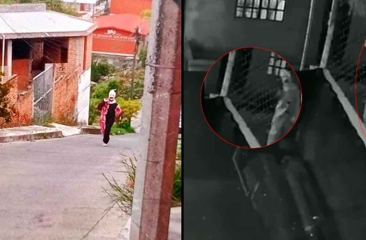 #VIDEO // Sujeto disfrazado de payaso desata alarma entre vecinos al oriente de Morelia