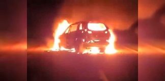 Sujetos armados incendian camioneta sobre la carretera Zacapu-Erongarícuaro