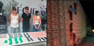 #VIDEO // Caen una adolescente y 2 sujetos por los cuerpos colgados de un puente vehicular en Zacatecas