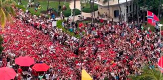 #VIDEO // Vikingos al ataque: Aficionados de Noruega toman Miami Beach previo al duelo contra Inglaterra
