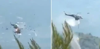 #Video || Incendio en Grecia: choque de helicópteros expone el alto riesgo del combate aéreo contra el fuego